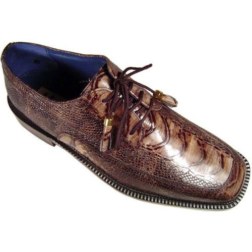 Marco Vicci  Brown/Taupe Ostrich Print Shoes